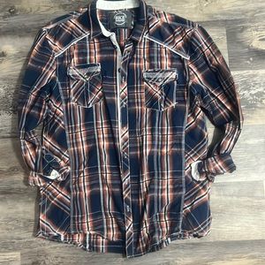 Plaid button down shirt
